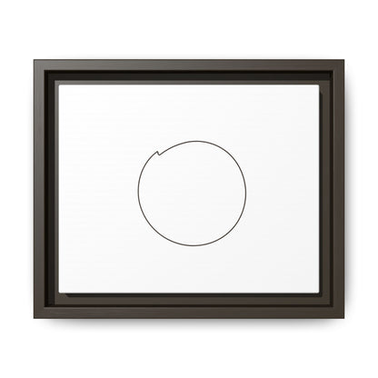 Minimal Circle Line Matte Canvas Framed | Modern Abstract Wall Art