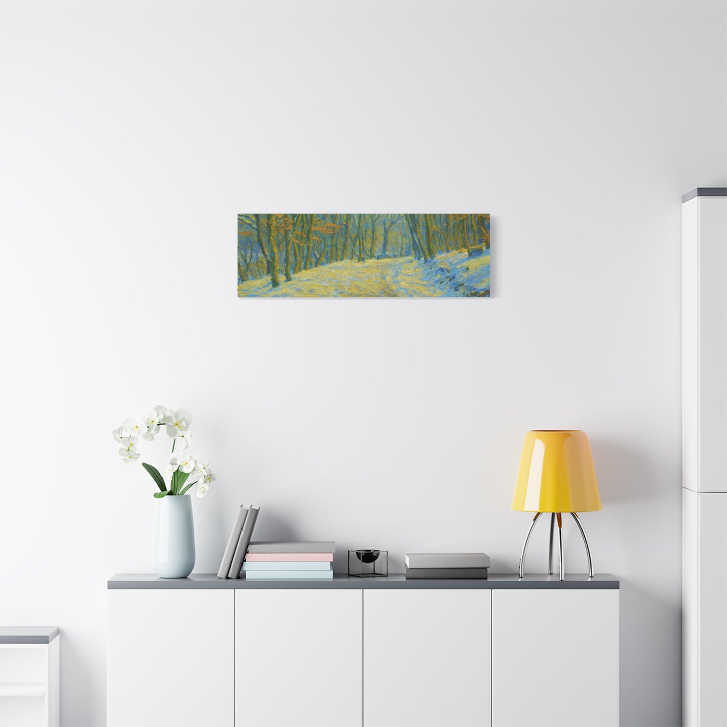 Wall Art Print, Winter Landscape Canvas Home Decor, Gift for Nature Lovers, Seasonal Artwork, Cozy Housewarming Decoration - TRV