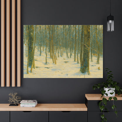 Winter Forest Matte Canvas Art Print, Nature Decor, Stretched Wall Art, Home Decor, Rustic Cabin Decoration, Gift for Nature Lovers - TRV