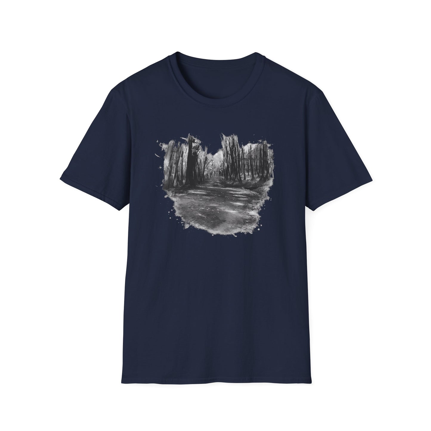 Minimalist Nature-Inspired Unisex Softstyle T-Shirt, Casual Wear, Everyday Style, Gift for Nature Lovers, Eco-Friendly Fashion
