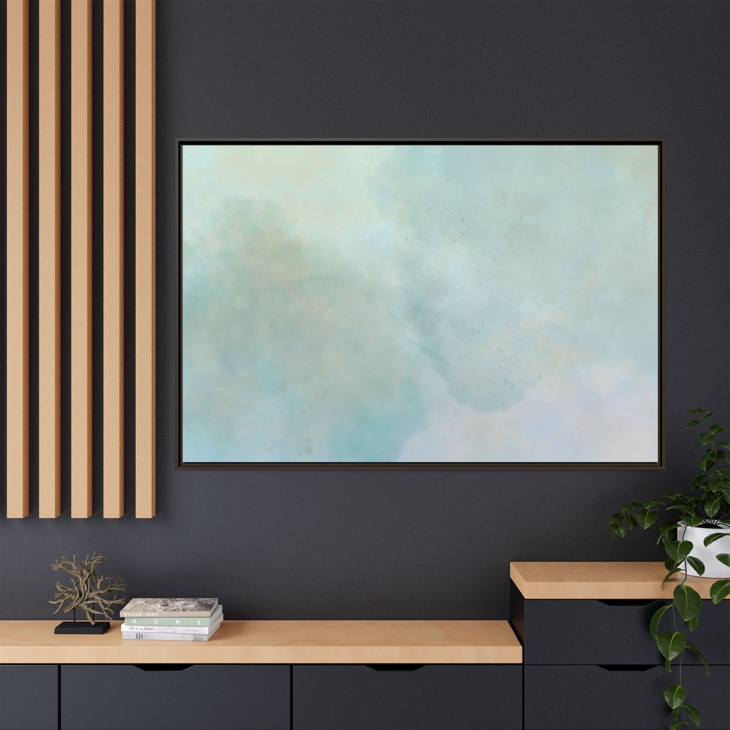 Soft Abstract Pastel Watercolor Matte Canvas