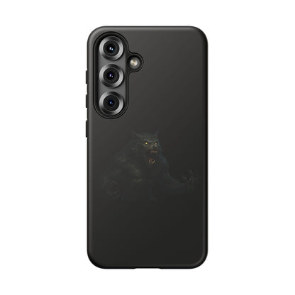 Werewolf Phone Case, Tough Cases, Black Panther Design, Gift for Animal Lovers, Phone Accessories, Fierce Phone Protection - TRV