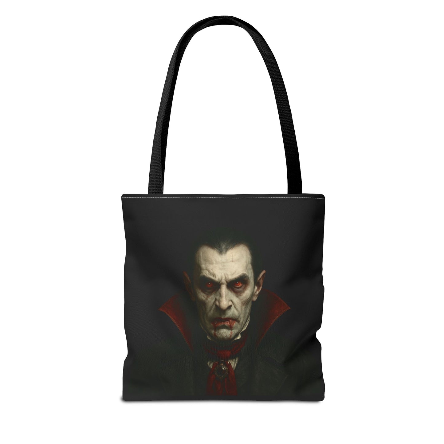 Vampire Haunted Tote Bag, Spooky Shopping Bag, Halloween Accessory, Gothic Style Handbag, Perfect for Halloween Parties, Unisex Tote - TRV