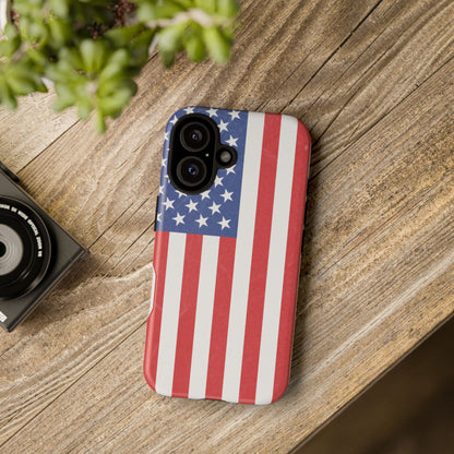 American Flag Phone Case - Patriotic Cell Cover, Tough Cases, USA Pride, Independence Day Gift, Veteran's Day, Phone Protection - TRV