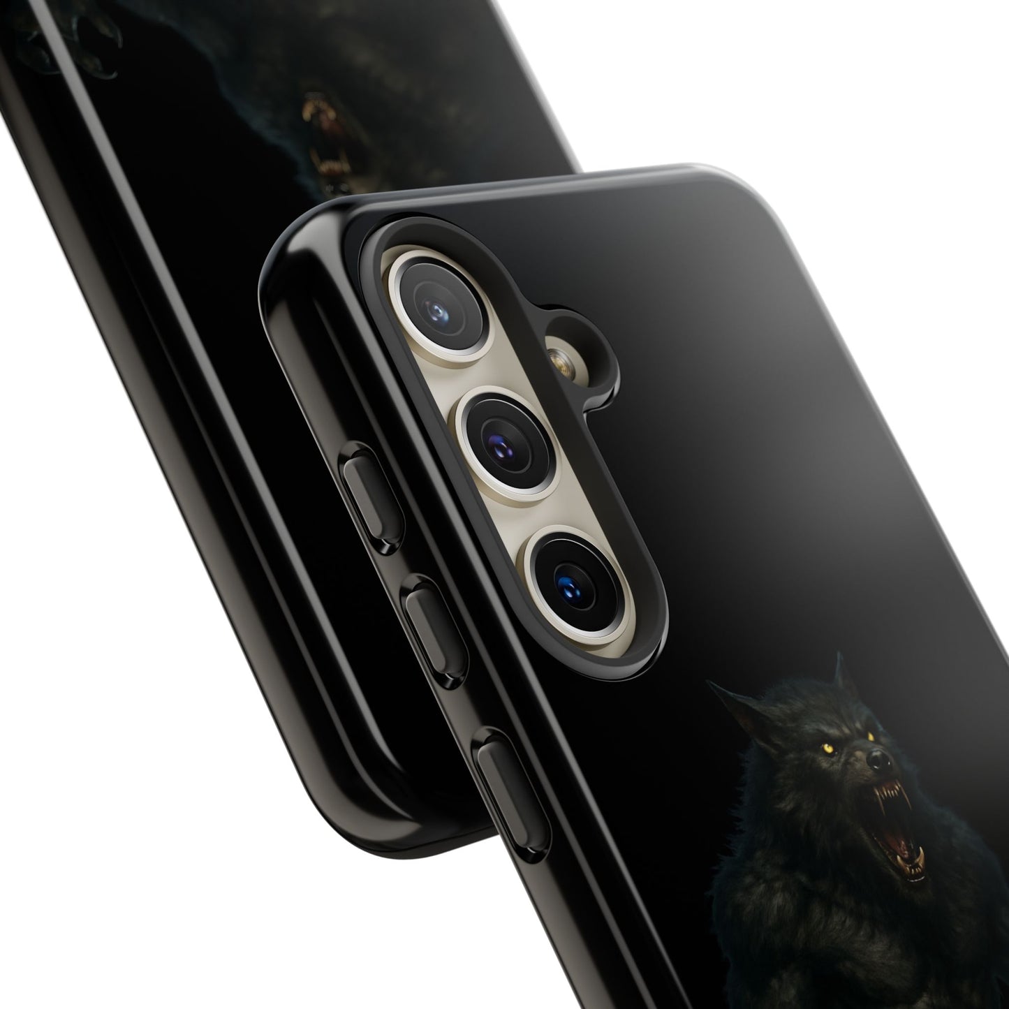 Werewolf Phone Case, Tough Cases, Black Panther Design, Gift for Animal Lovers, Phone Accessories, Fierce Phone Protection - TRV