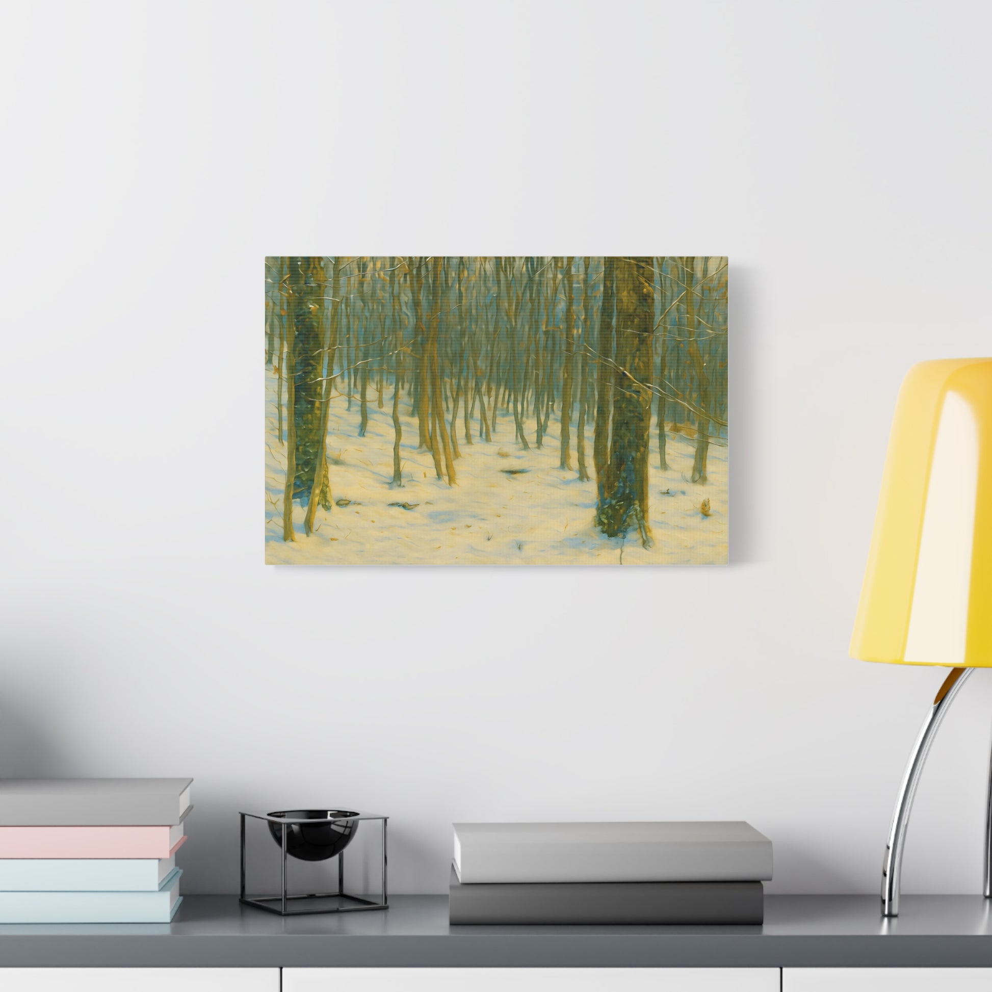 Winter Forest Matte Canvas Art Print, Nature Decor, Stretched Wall Art, Home Decor, Rustic Cabin Decoration, Gift for Nature Lovers - TRV