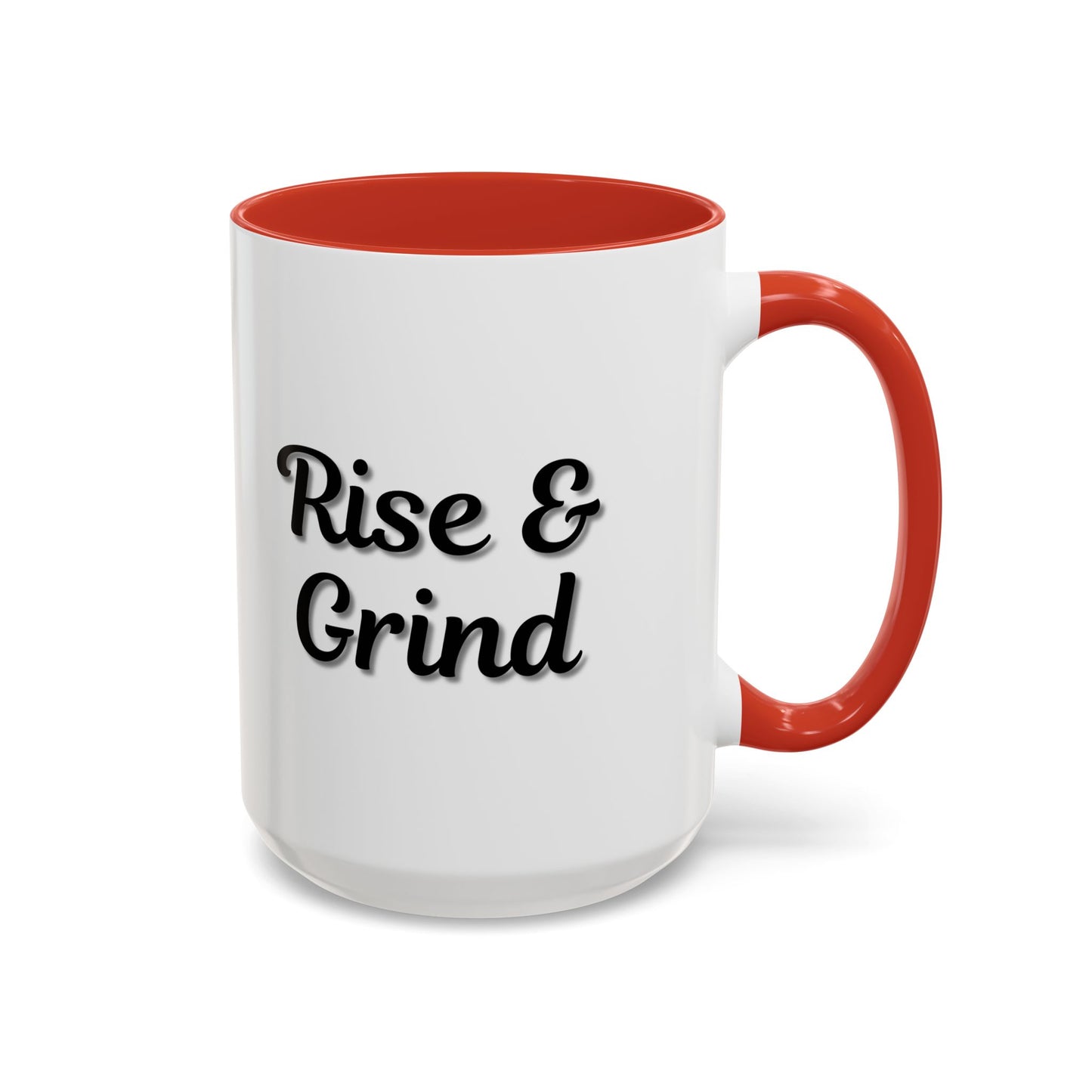 Rise & Grind Coffee Mug – Motivational Black Accent Mug for Daily Inspiration - TRV