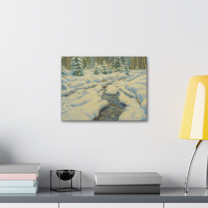 Winter Wonderland Canvas Art, Cozy Home Decor, Winter Landscape Wall Art, Nature Print, Holiday Gift Idea