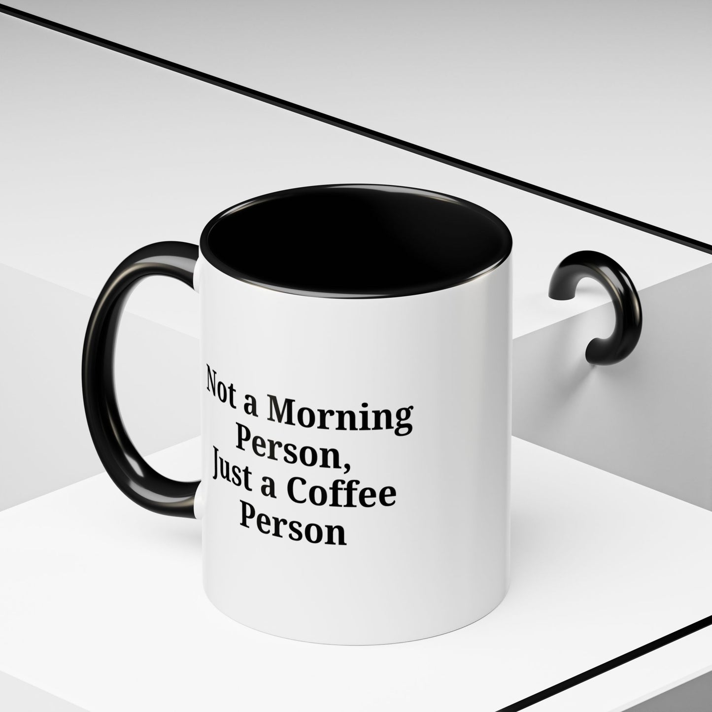 Coffee Lover's Accent Mug, Perfect for Gifting, Home Office Decor, Not a Morning Person, Coffee Enthusiast, Funny Coffee Mug - TRV