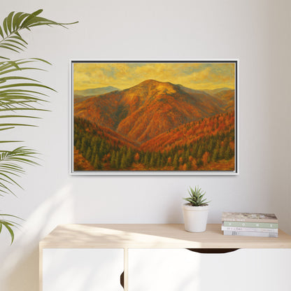 Autumn Landscape Wall Art, Cozy Home Decor, Nature Print, Framed Canvas, Fall Decorations, Gift Idea for Art Lovers - TRV