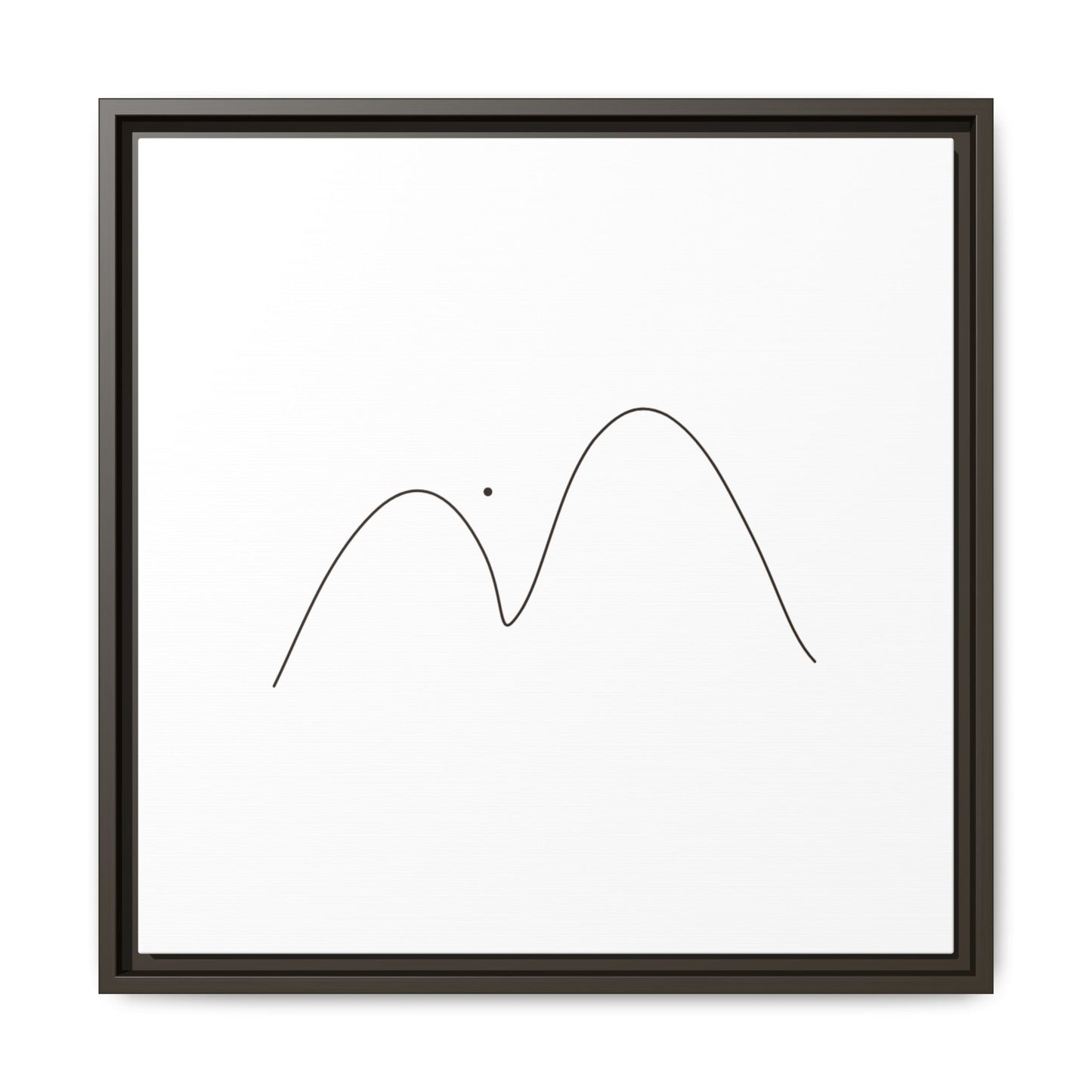 Minimal Line Mountains Matte Canvas Framed