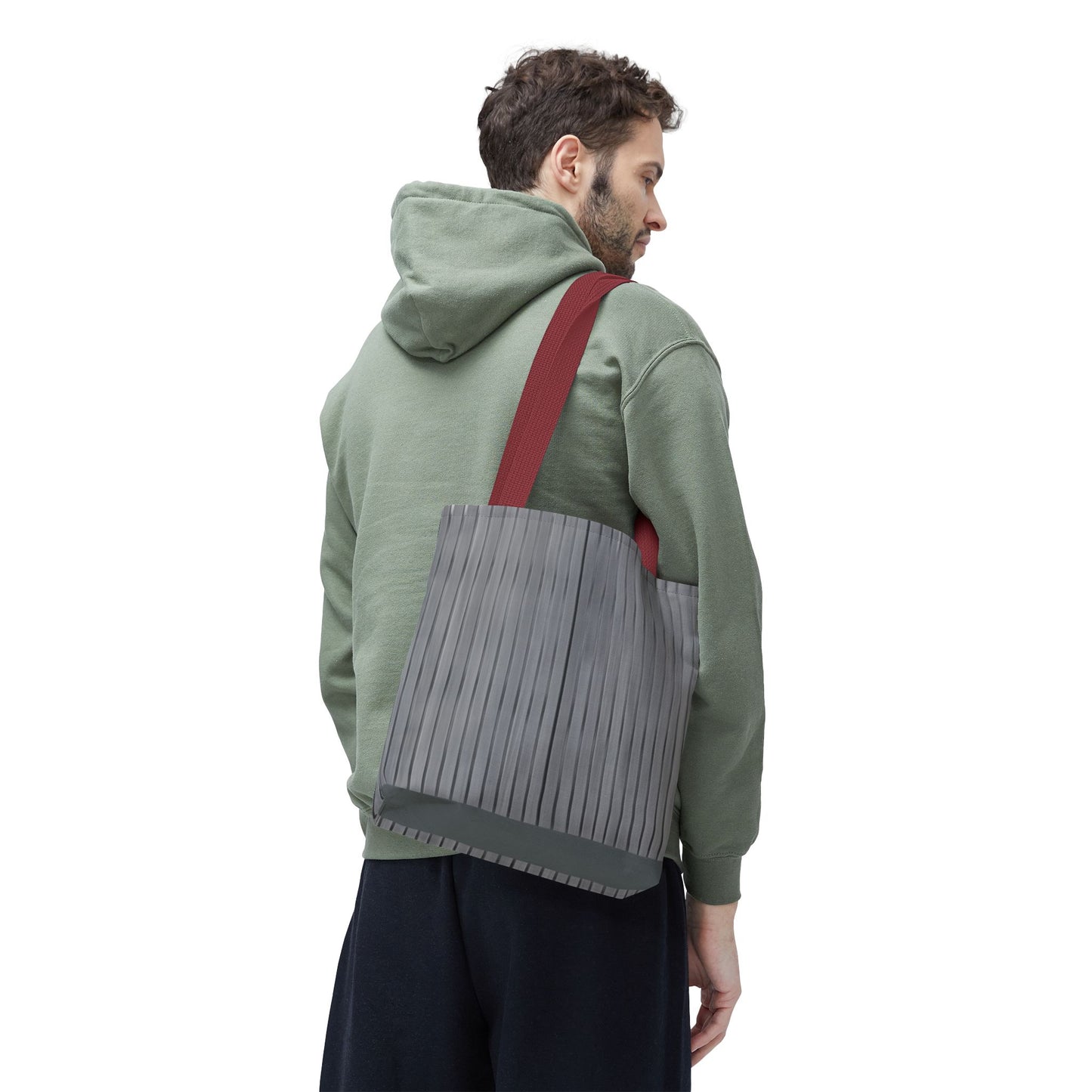 Stylish Gray Striped Tote Bag for Everyday Use - TRV