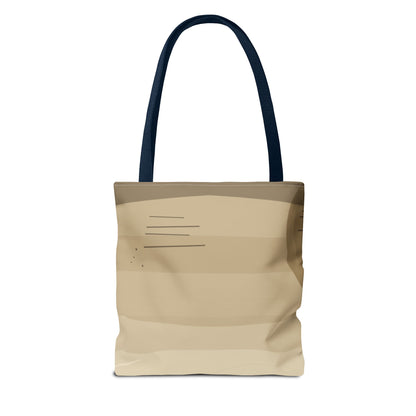 Abstract Neutral Waves Tote Bag | Geometric Circle Pattern