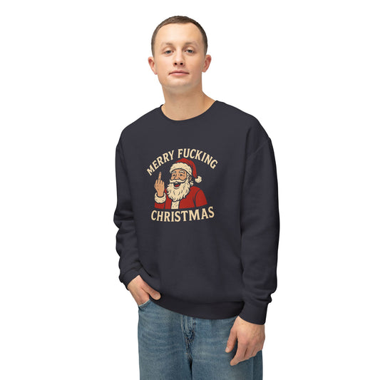 Merry Christmas Sweatshirt, Funny Holiday Crewneck, Unisex Gift, Christmas Apparel, Sarcastic Sweatshirt, Unique Holiday Clothing - TRV
