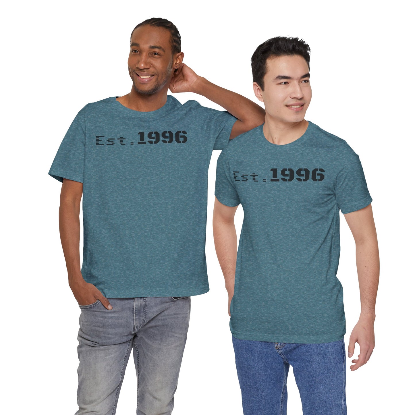 Established 1996 Unisex T-Shirt, Vintage Year Tee, Birth Year Gift, Casual Fashion, Personalized Graphic Tee - TRV