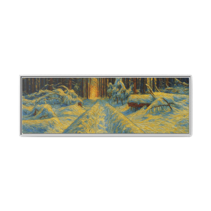 Canvas Art, Winter Landscape Wall Decor, Nature Lovers Gift, Seasonal Decor, Holiday Wall Art, Cozy Home Decoration, Framed Matte Canvas - TRV