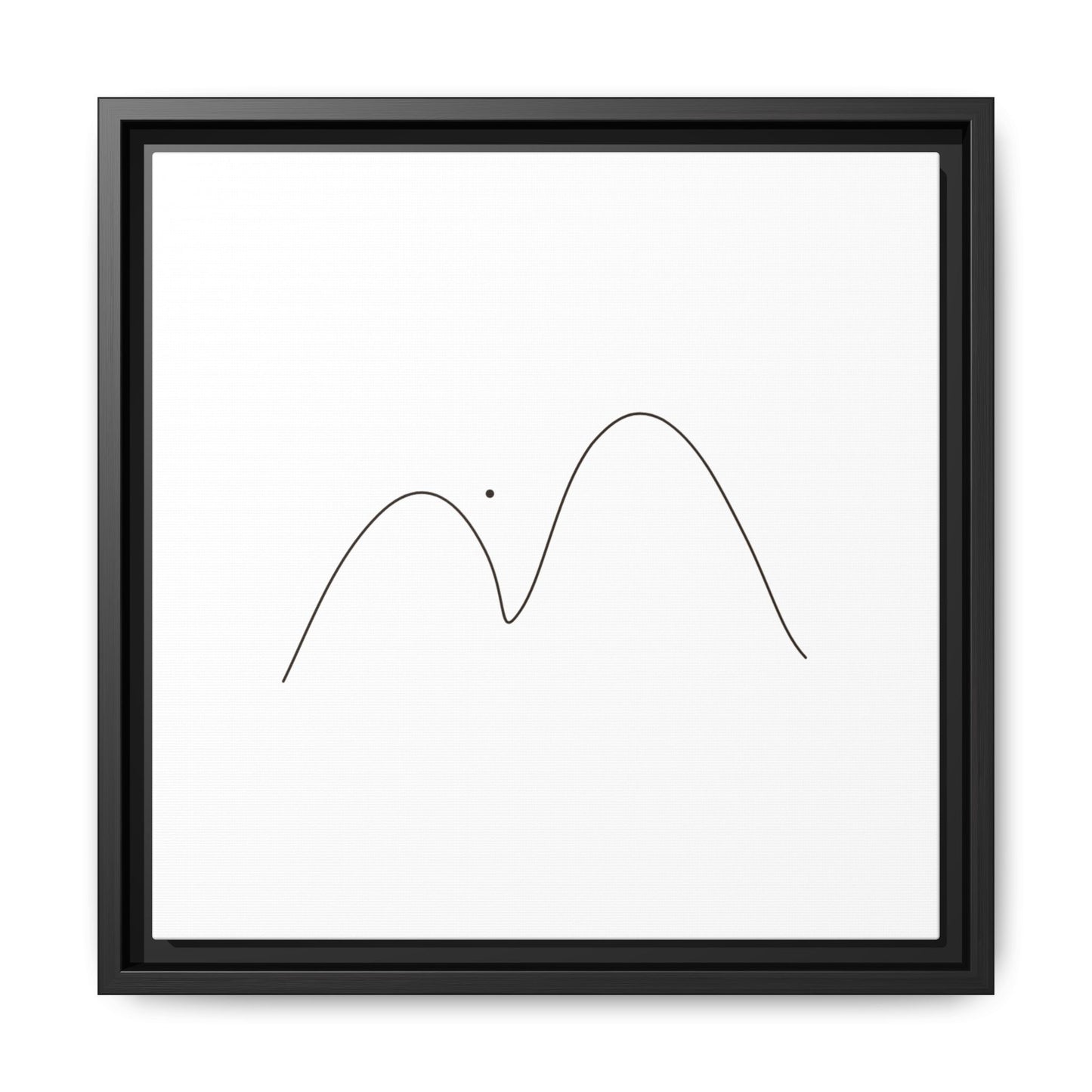 Minimal Line Mountains Matte Canvas Framed