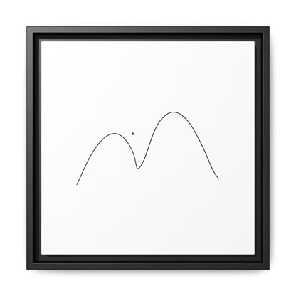 Minimal Line Mountains Matte Canvas Framed