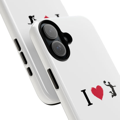 I Love Basketball Phone Case, Sporty Cell Cover, Basketball Gift for Players, Tough Cases, Love for Sports Accessories - TRV
