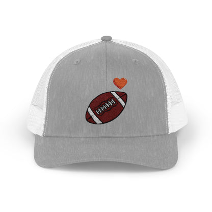 Football Love Snapback Trucker Cap, Sports Hat, Gift for Sports Fans, Casual Wear, Outdoor Activities - TRV