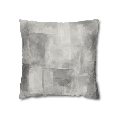 Watercolor Gray Decorative Pillowcase — Spun Polyester Square Throw Pillow Cover