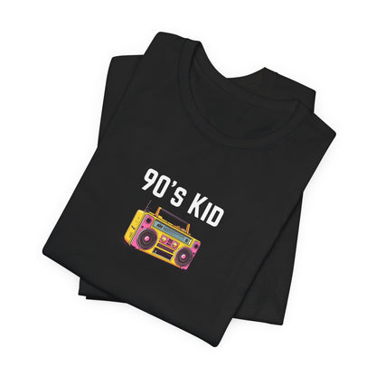 Retro Boombox Tee — 90s Kid Graphic T-Shirt