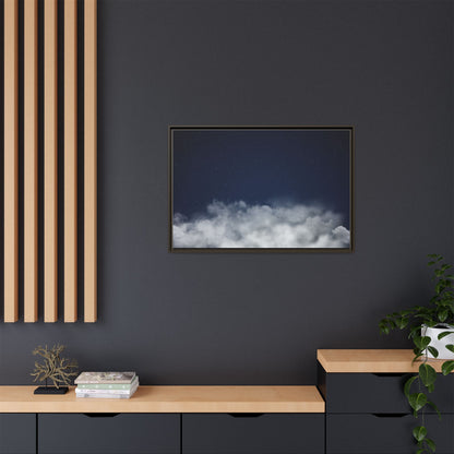 Night Sky Clouds Matte Canvas Framed | Starry Wall Art - TRV