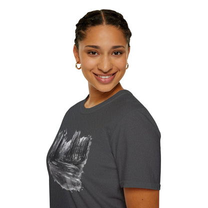 Minimalist Nature-Inspired Unisex Softstyle T-Shirt, Casual Wear, Everyday Style, Gift for Nature Lovers, Eco-Friendly Fashion