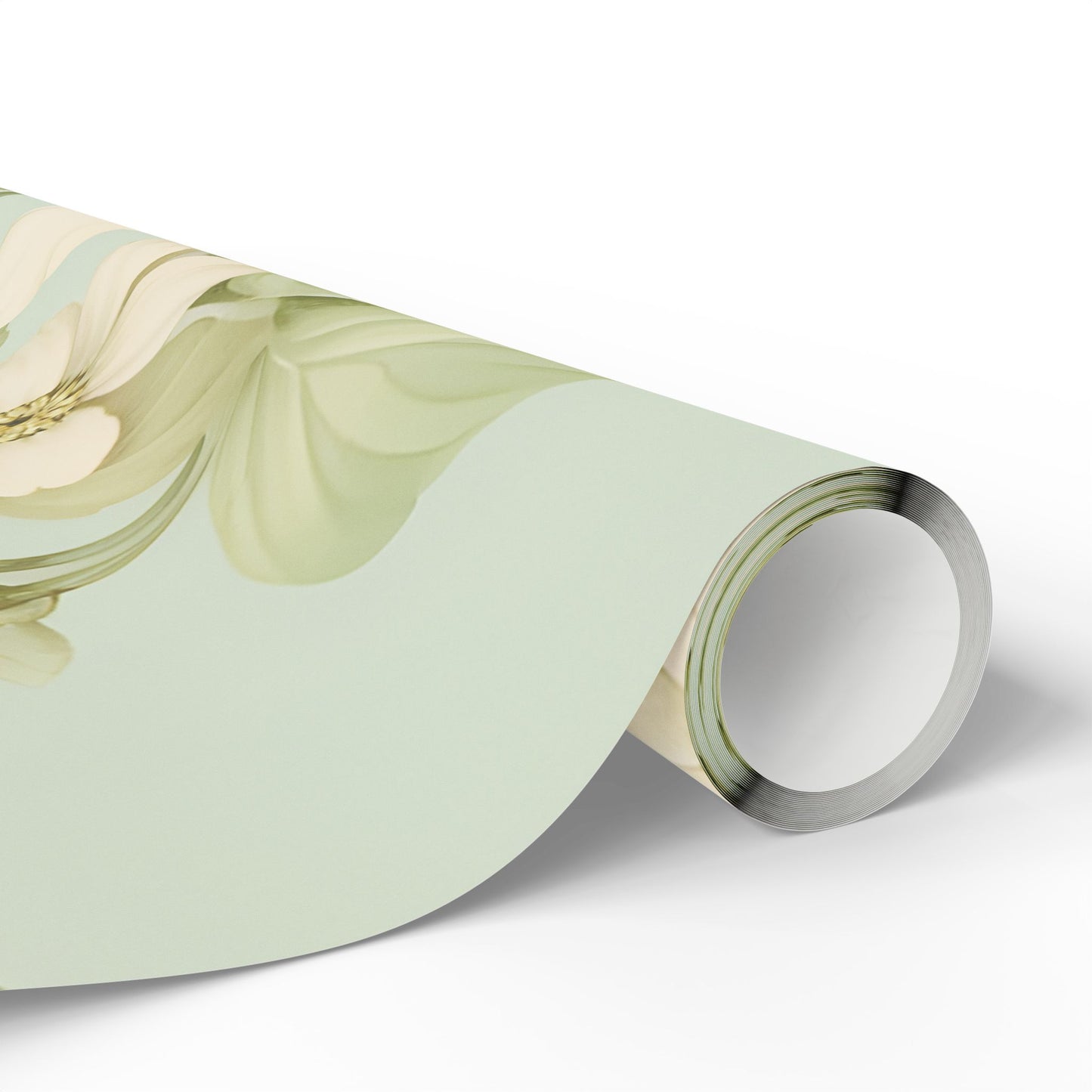 Floral Lemon Wrap — Citrus Blossom Wrapping Paper Roll