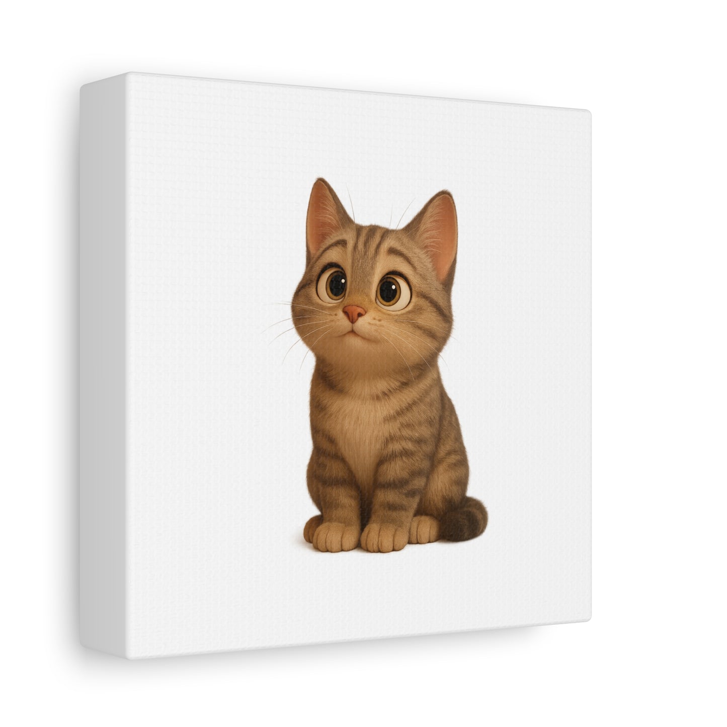 Adorable Cat Canvas Art, Cute Cat Wall Decor, Pet Lover Gift, Nursery Wall Art, Animal Print, Modern Home Decor - TRV