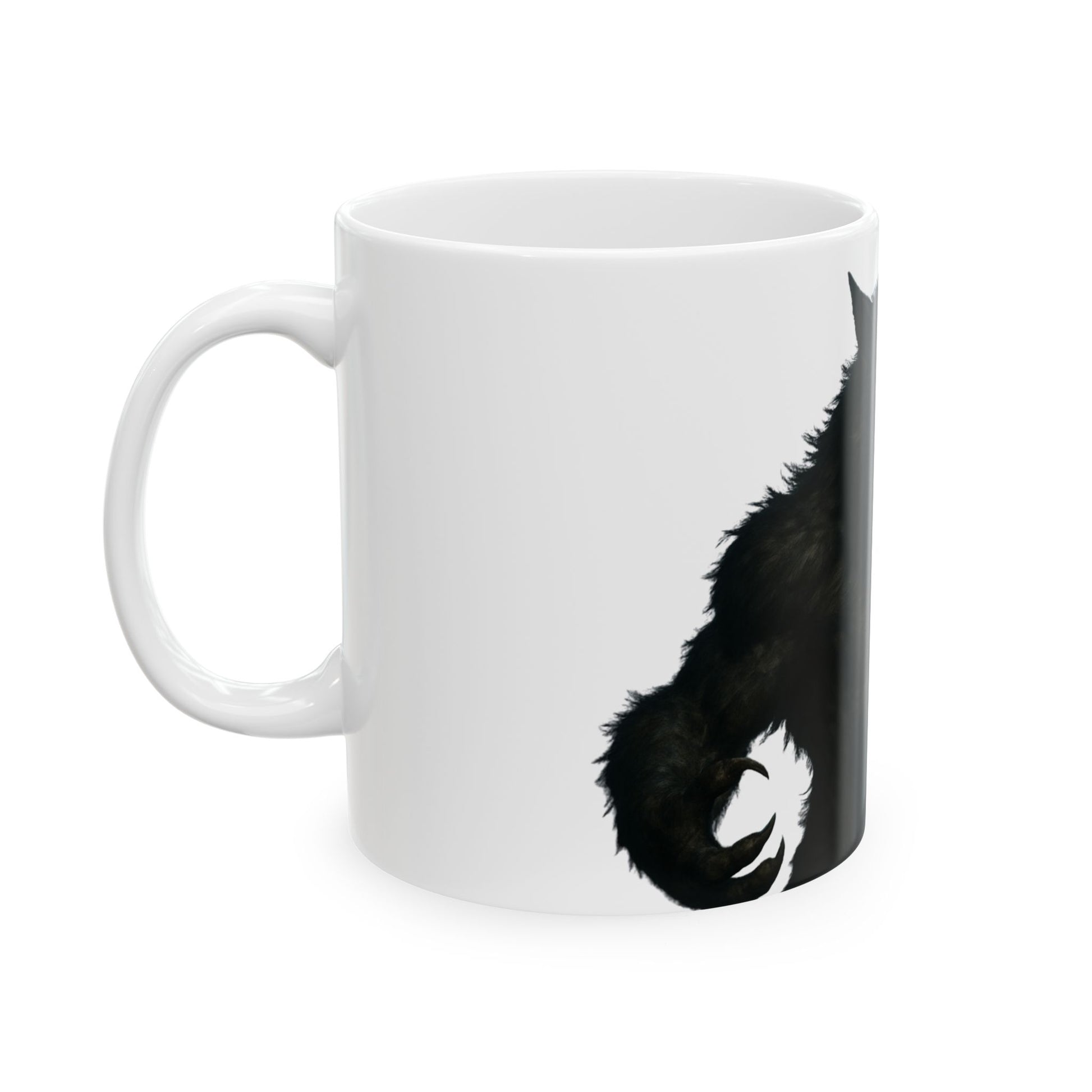 Werewolf Graphic Ceramic Mug, Unique Gift for Animal Lovers, Halloween Decor, Coffee Cup, 11oz 15oz Sizes Available - TRV
