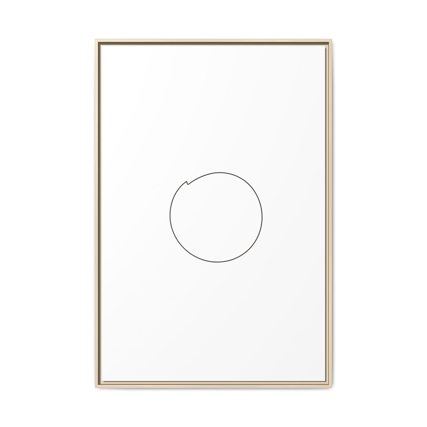 Minimal Circle Line Matte Canvas Framed | Modern Abstract Wall Art