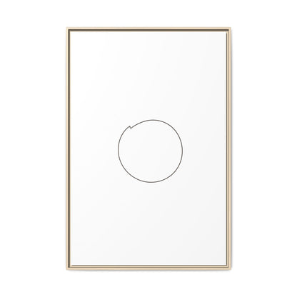 Minimal Circle Line Matte Canvas Framed | Modern Abstract Wall Art