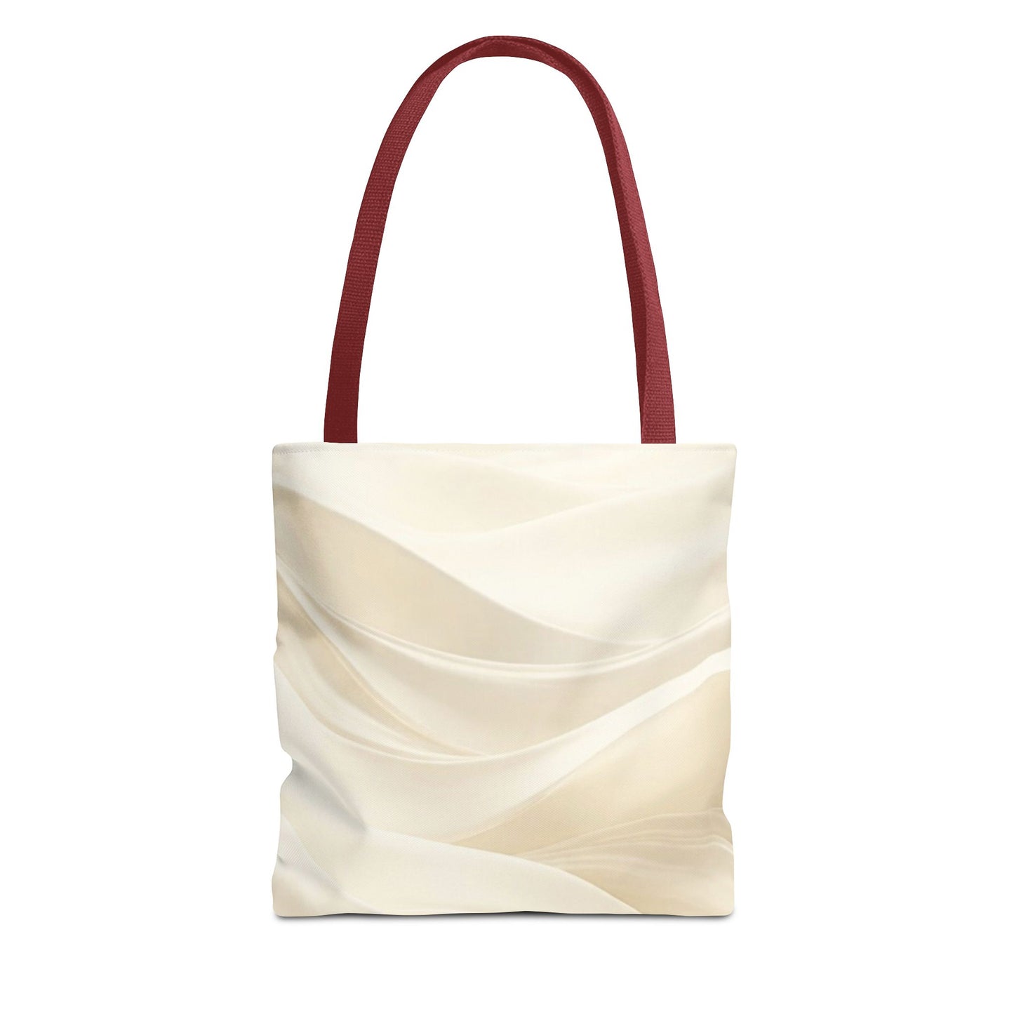 Cream Abstract Waves Tote Bag | Neutral Swirl Pattern