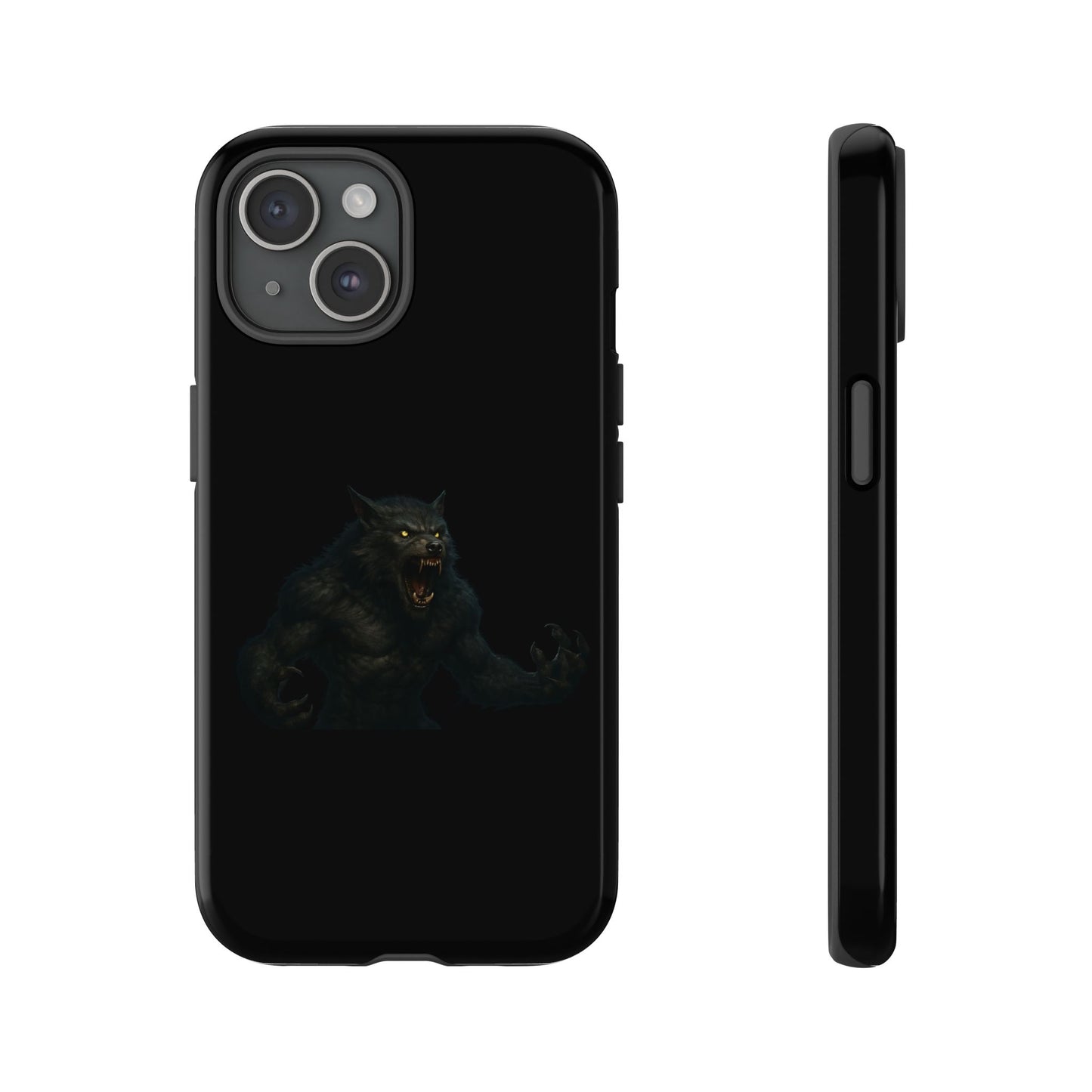 Werewolf Phone Case, Tough Cases, Black Panther Design, Gift for Animal Lovers, Phone Accessories, Fierce Phone Protection - TRV