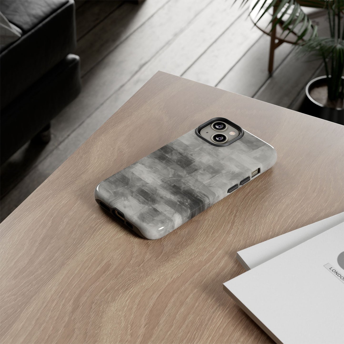 Stylish Phone Case for Tough Protection, Marble Grey Design, Customizable Gift for Her, Unisex Mobile Accessory, Birthday Present, [...] - TRV