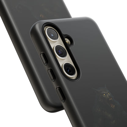 Werewolf Phone Case, Tough Cases, Black Panther Design, Gift for Animal Lovers, Phone Accessories, Fierce Phone Protection - TRV