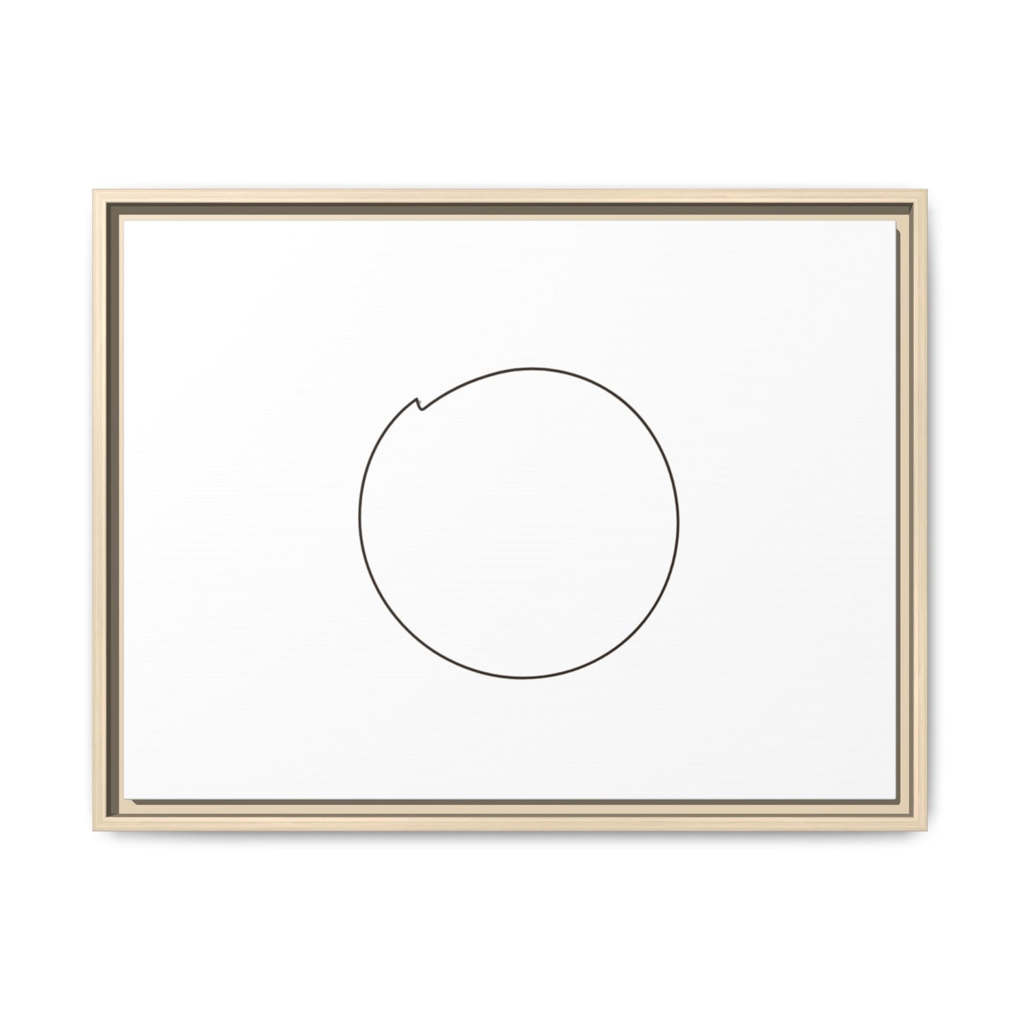 Minimal Circle Line Matte Canvas Framed | Modern Abstract Wall Art