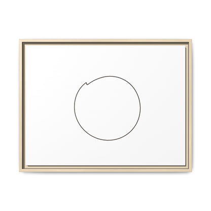 Minimal Circle Line Matte Canvas Framed | Modern Abstract Wall Art
