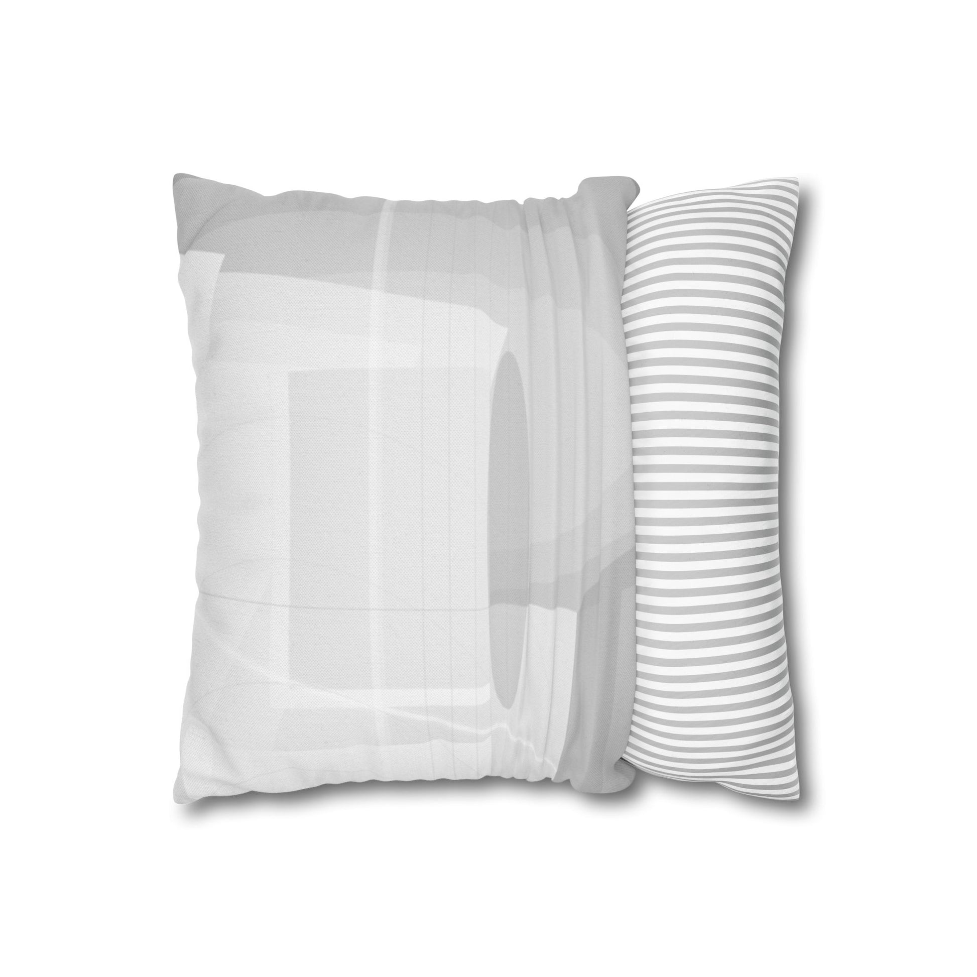 Abstract geometric grid design on spun polyester pillowcase, ideal for modern home decor accents.