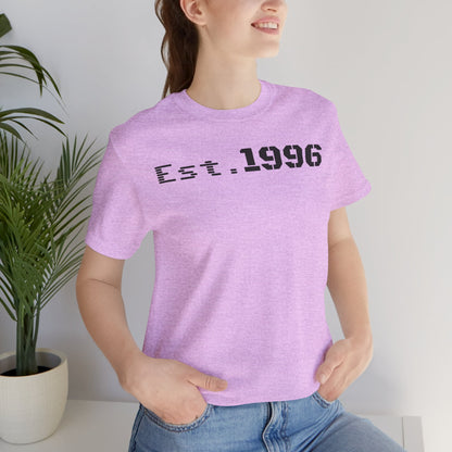 Established 1996 Unisex T-Shirt, Vintage Year Tee, Birth Year Gift, Casual Fashion, Personalized Graphic Tee - TRV
