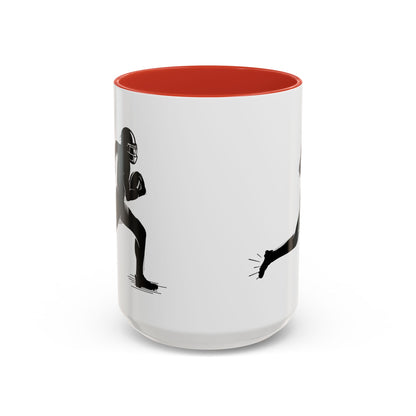Football Player Themed Accent Coffee Mug, Sports Fan Gift, Unique Mug for Athletes, Coffee Lover, Game Day Essential - TRV