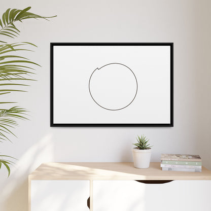 Minimal Circle Line Matte Canvas Framed | Modern Abstract Wall Art