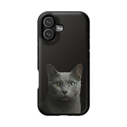 Russian Blue Cat Phone Case — Magnetic Impact-Resistant iPhone Cover