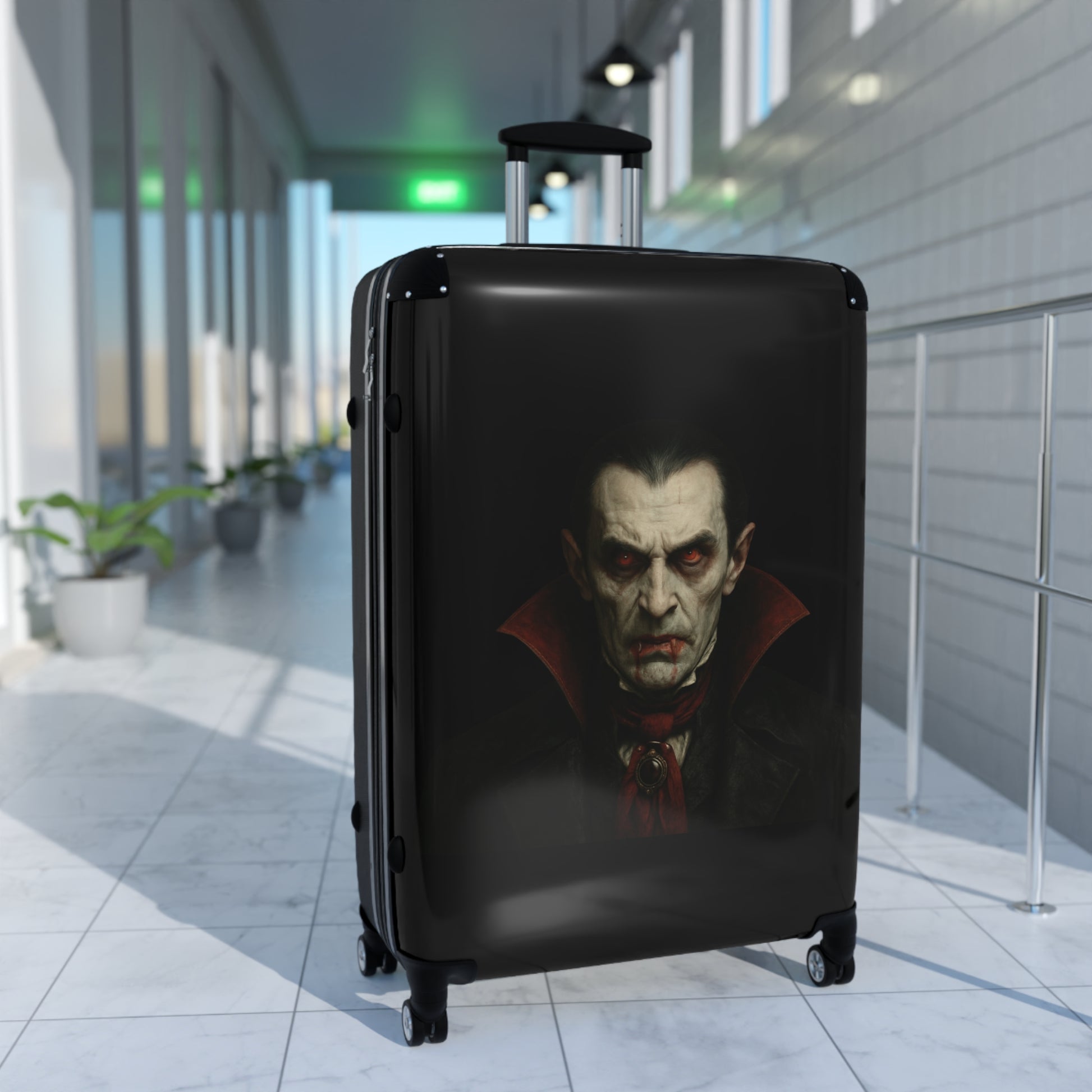 Spooky Vampire Luggage, Halloween Travel Bag, Dracula Suitcase, Gothic Carry-On, Horror Trip Gear - TRV