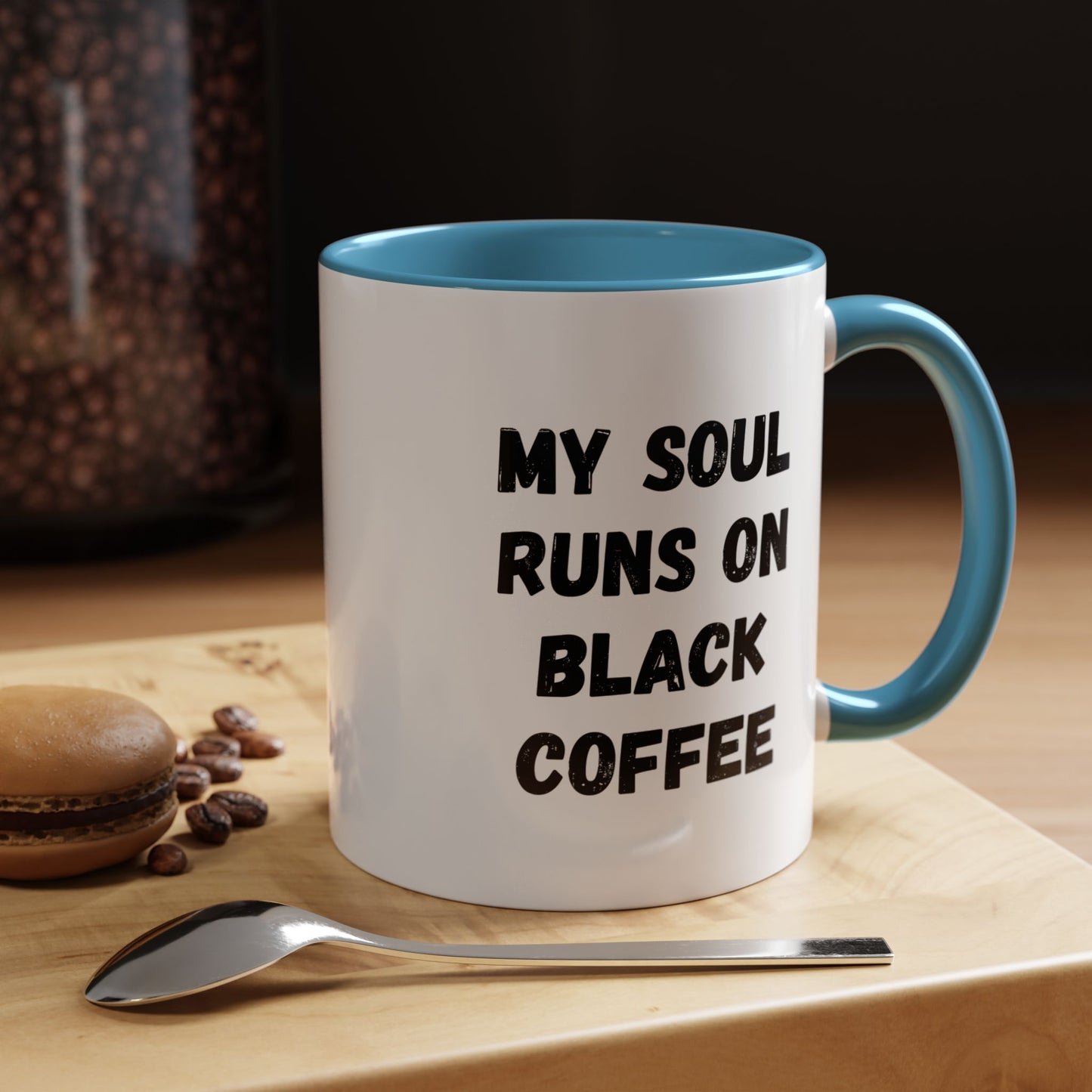 Funny Coffee Mug - My Soul Runs on Black Coffee | Perfect Gift for Coffee Lovers, Office Mugs, Tea, Barista, Halloween