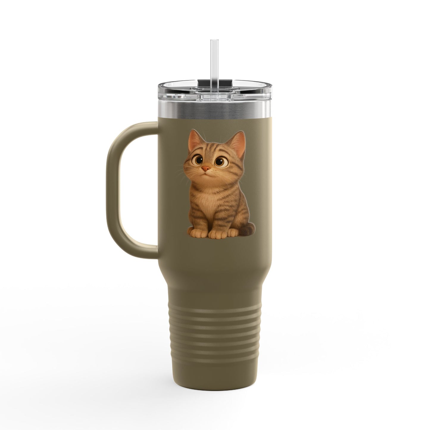 Cute Cat Insulated Travel Mug, 40oz | Perfect Pet Lover Gift | BPA-Free Drinkware, Cozy Coffee Companion, Cat-Themed Hydration