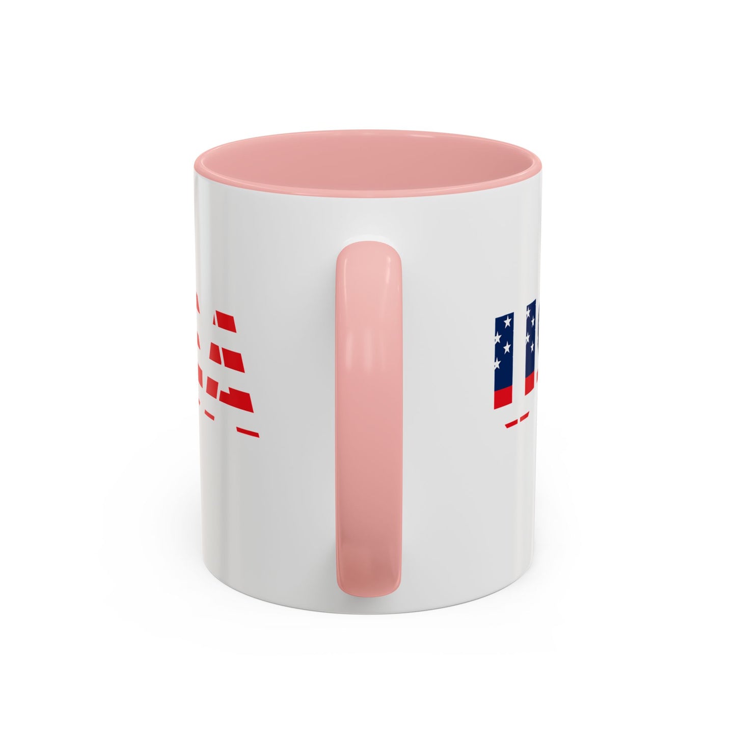 USA Flag Accent Coffee Mug — Patriotic 11/15oz Ceramic Coffee Cup
