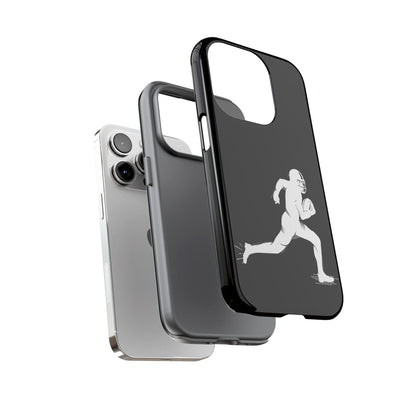 Football Player Phone Case, Tough Cases, Sports Phone Cover, Gift for Athletes, iPhone & Samsung Accessories, Running Player Design - TRV