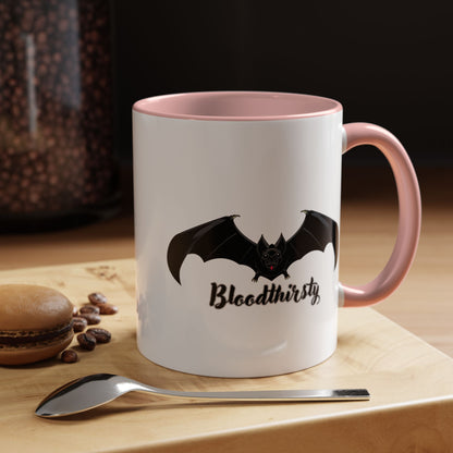 Bloodthirsty Bat Coffee Mug - Unique Halloween and Gothic Accents